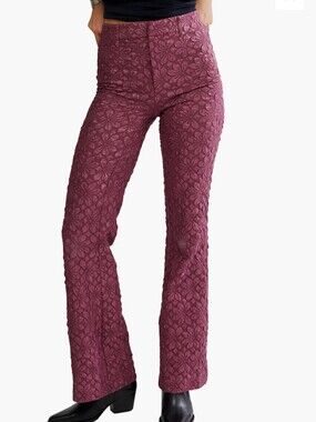 Free People Floral Runway Flares